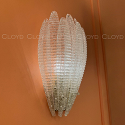 Бра Cloyd FERNAN W2 / выс. 42 см - латунь - белое стекло (арт.20475)