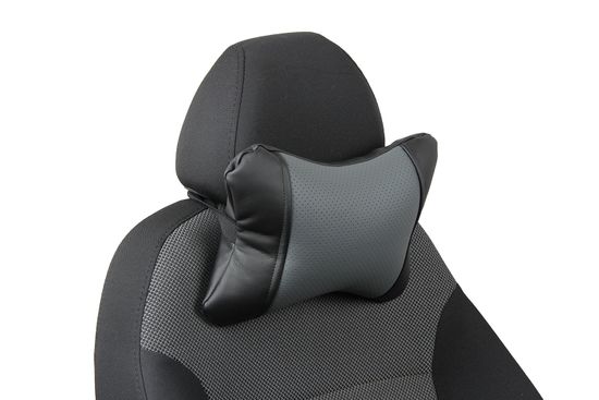 Автомобильная подушка "Косточка" под шею из экокожи
