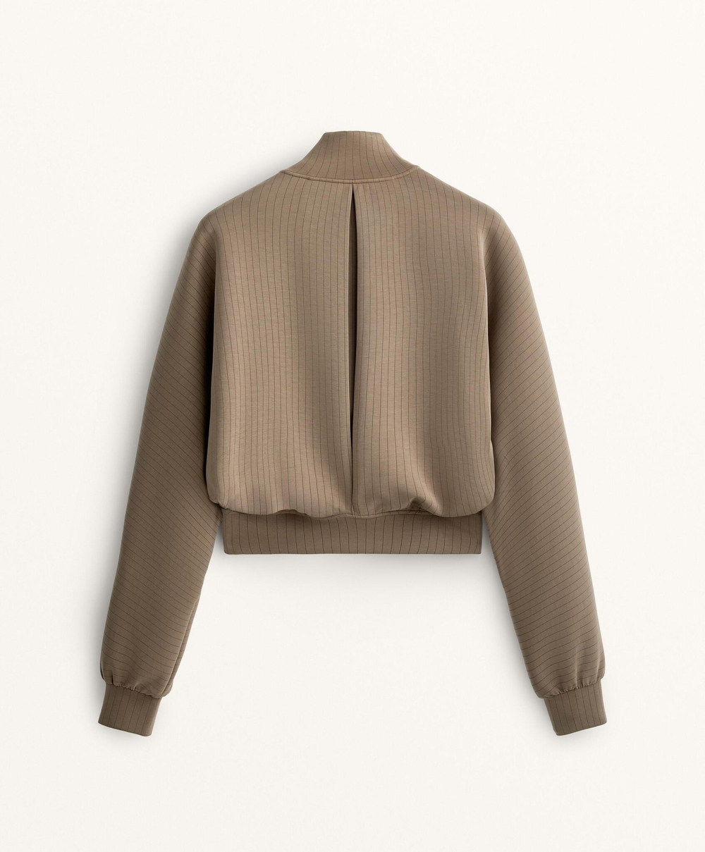 Oysho Толстовка с высоким воротником, мокко