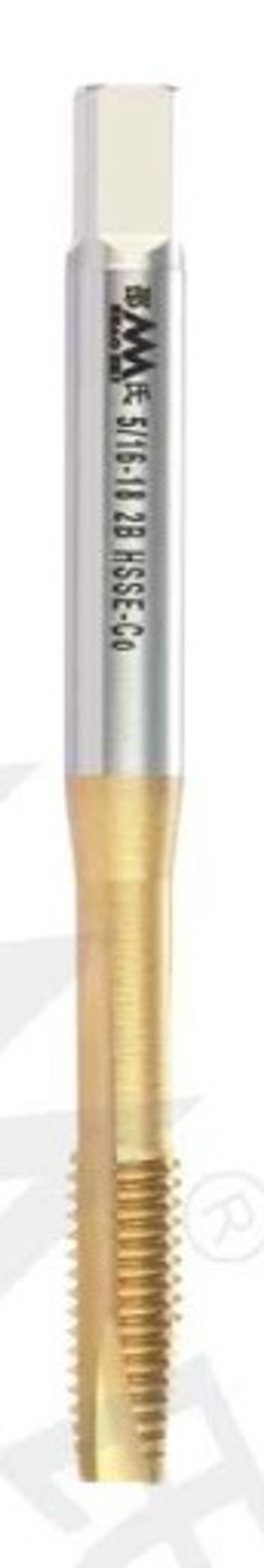 Метчик машинный No 6-40 UNF DIN-371 HSSE-Co 2BX TIN SA622004