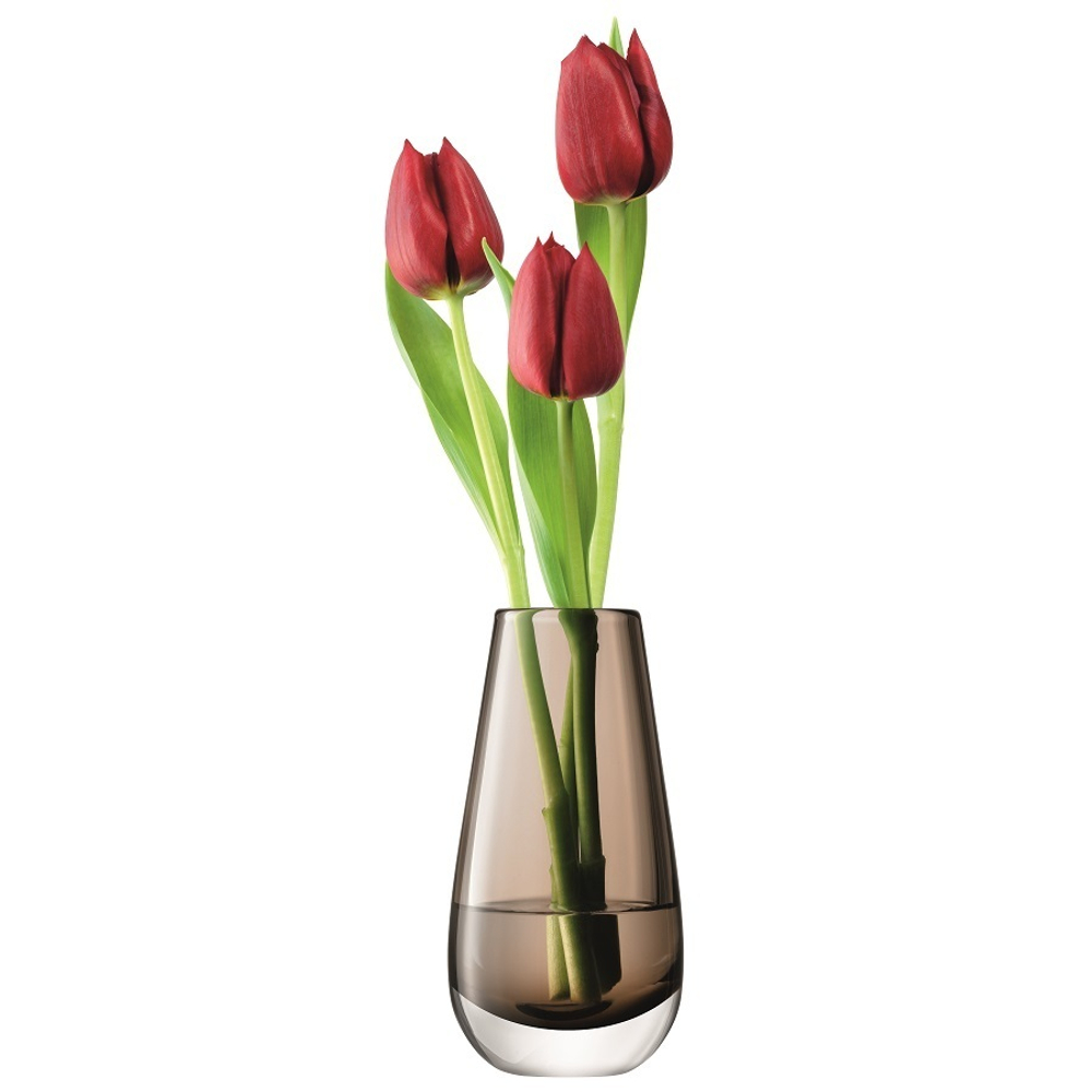 Ваза Flower 14 см, коричневая