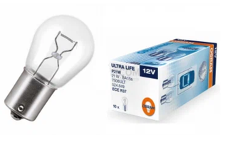 Автолампа  Р 12-21  (P21W) 1конт (BA15s) Osram #7506 ORIGINAL
