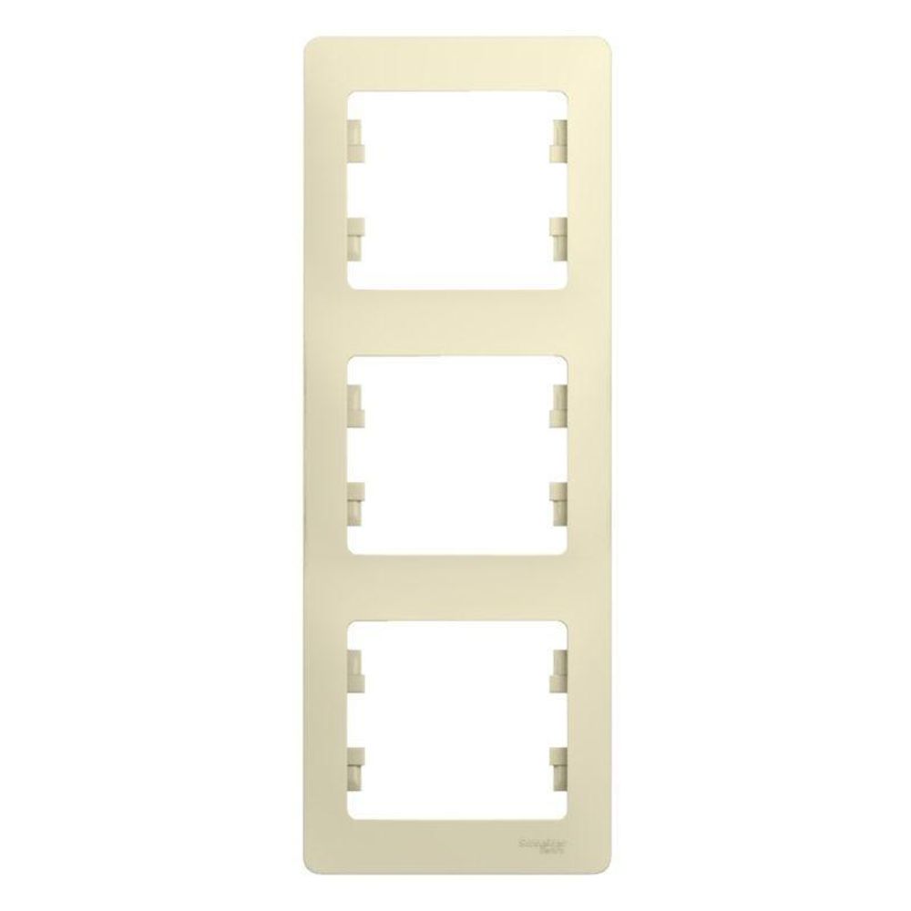 Рамка 3-м Glossa вертикал. беж. SE GSL000207 Рамка 3-м Glossa вертикал. беж. SE GSL000207