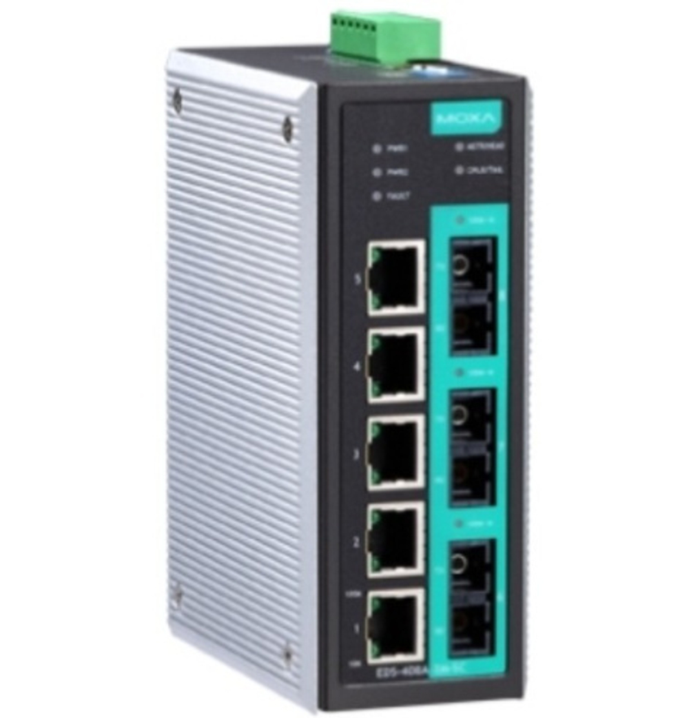 Коммутатор управляемый MOXA EDS-408A-2M1S-SC-T