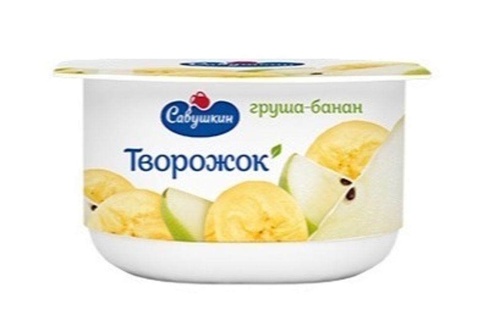 Творожок "Савушкин" груша-банан 120г