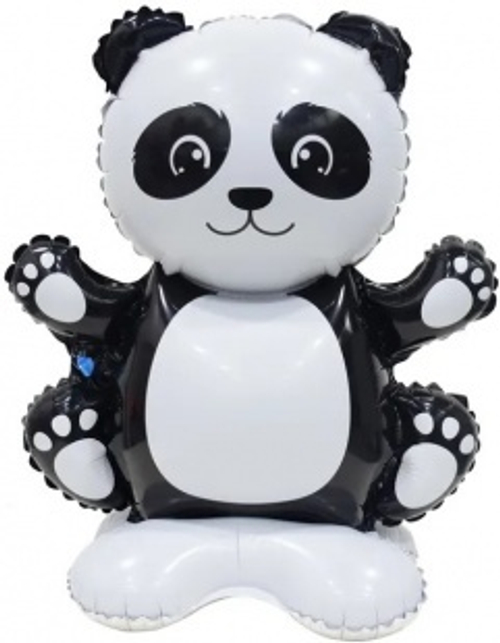 Шар 3D (17""/43 см) Мини-фигура на подставке, Панда, 1 шт. в уп. З89