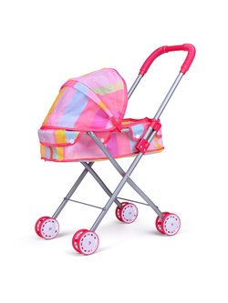Коляска для кукол металлическая с капюшоном (Y918-5)