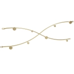 Ключница металлическая 8 крючков «ЛОФТ ВОСТ», элла, цвет золото, 55*15см (лейбл Селфи)