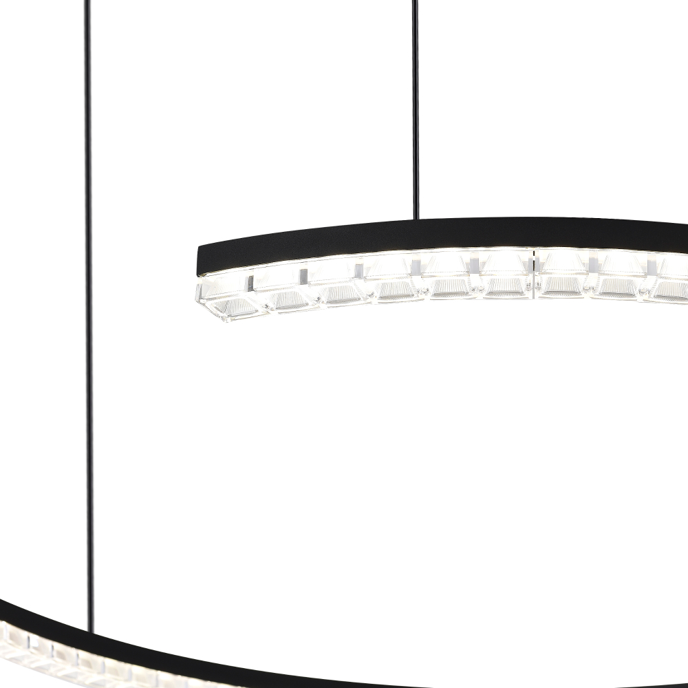 SL1018.403.01 Светильник подвесной ST-Luce черный/прозрачный LED 1*65W 4000K EUCLIDICS