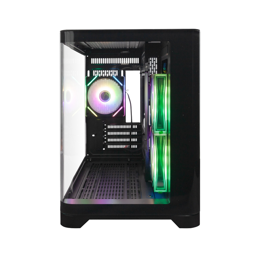 Корпус для компьютера 1STPLAYER UVIEW UV5 ARGB Black / mATX / 3x120mm ARGB fans / UV5-BK-2FC7R-1FC7