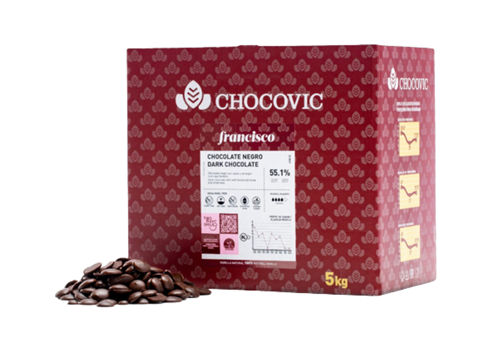 Шоколад Chocovic Темный Francisco 54% (Пакет 1,5кг)