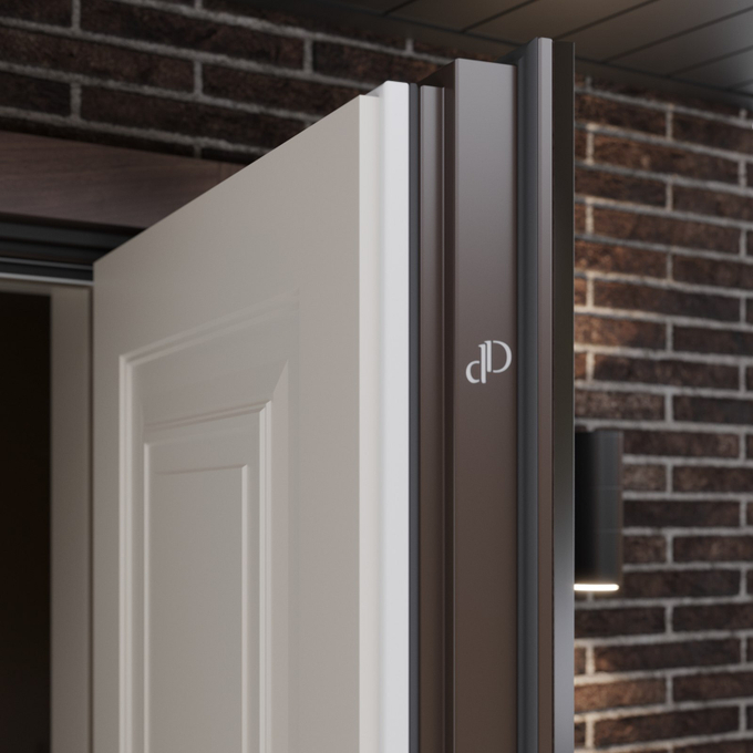 Уличная входная дверь Термо HPL