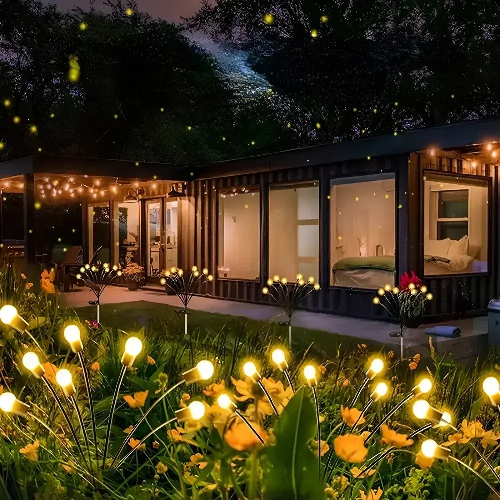 Солнечные уличные светильники/2 шт; "фейерверк", "одуванчик", садовое и уличное освещение