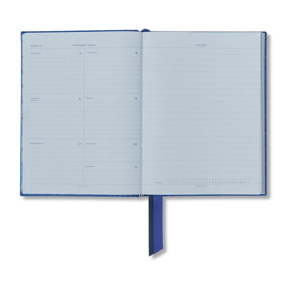 Smythson Ежедневник 2026 Soho Weekly Diary in Mara, Lilac