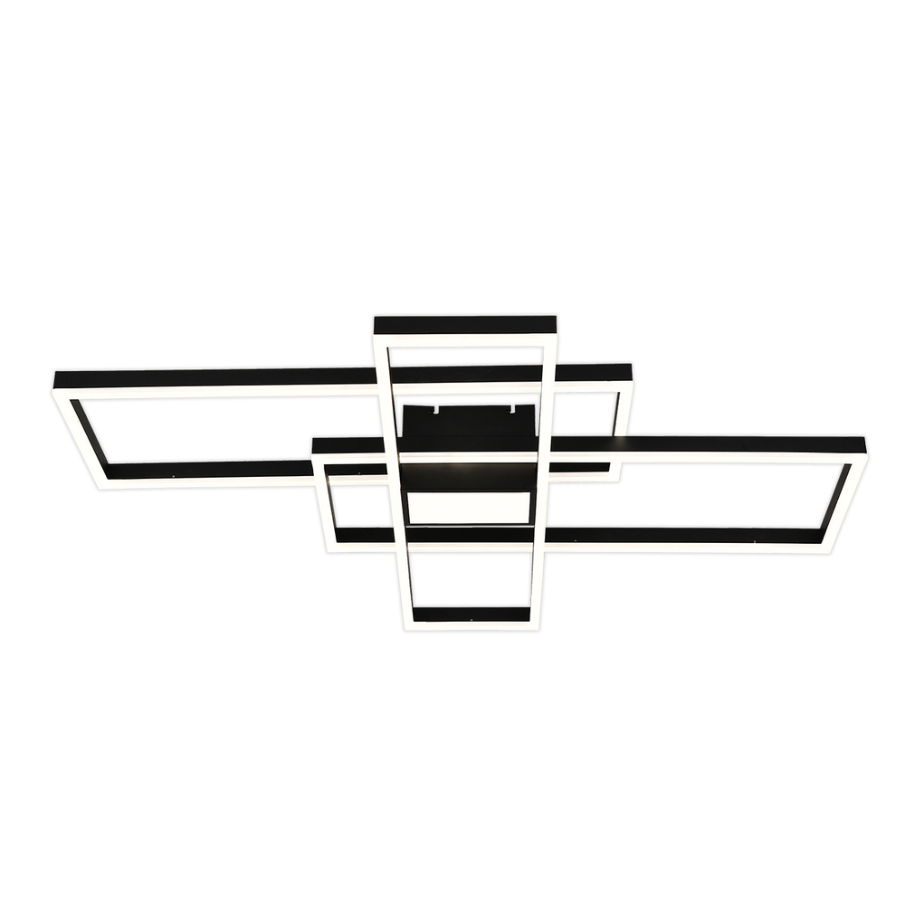 Потолочный светодиодный светильник 181Вт, 14480лм, 3000-6500K, Ra>80, плавная регулировка мощности, изменение цветовой температуры, ночник, металл/акрил, чёрный