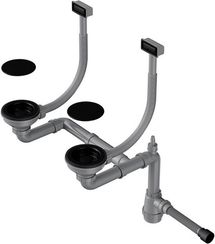 Арматура для двухчашевых моек с декоративными накладками WK-2C-GB (арт.4956759)