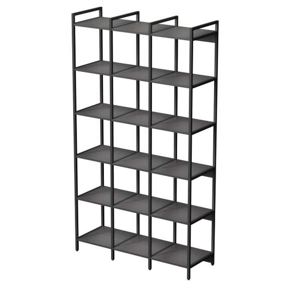 10СВТ.6.400 Стеллаж высокий тройной 6 полок, узкий (1160*400*2080)