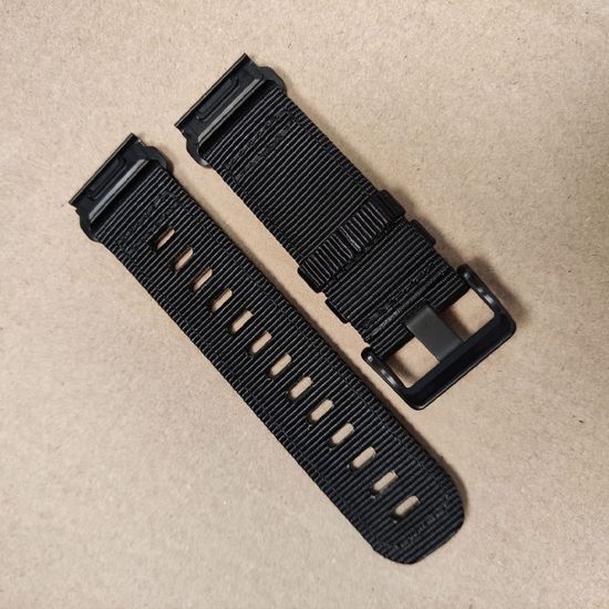 Ремешок тактический Tactix 26 мм. для Garmin Fenix 7x / 6x / 5x / 3, Enduro 2 / Tactix 7, Tactix Delta нейлоновый быстросъемный на застежке (Черный/черная застежка)