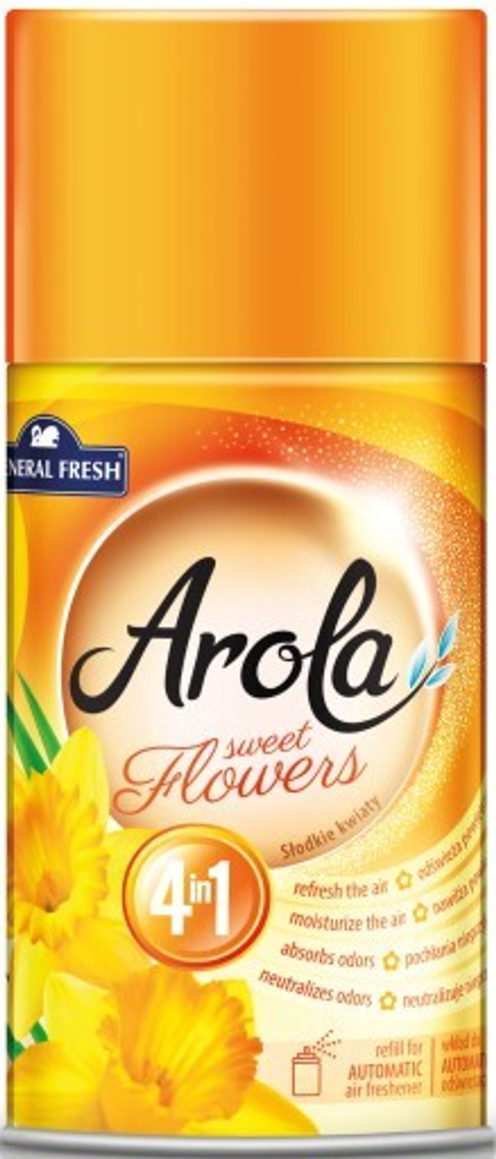 Сменный баллон к освежителю воздуха Arola "Sweet Flowers" (250 мл) General Fresh (Сладкие цветы)