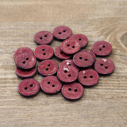 Пуговицы CONCEPT, размер  15 мм, кокос с лаковымм напылением