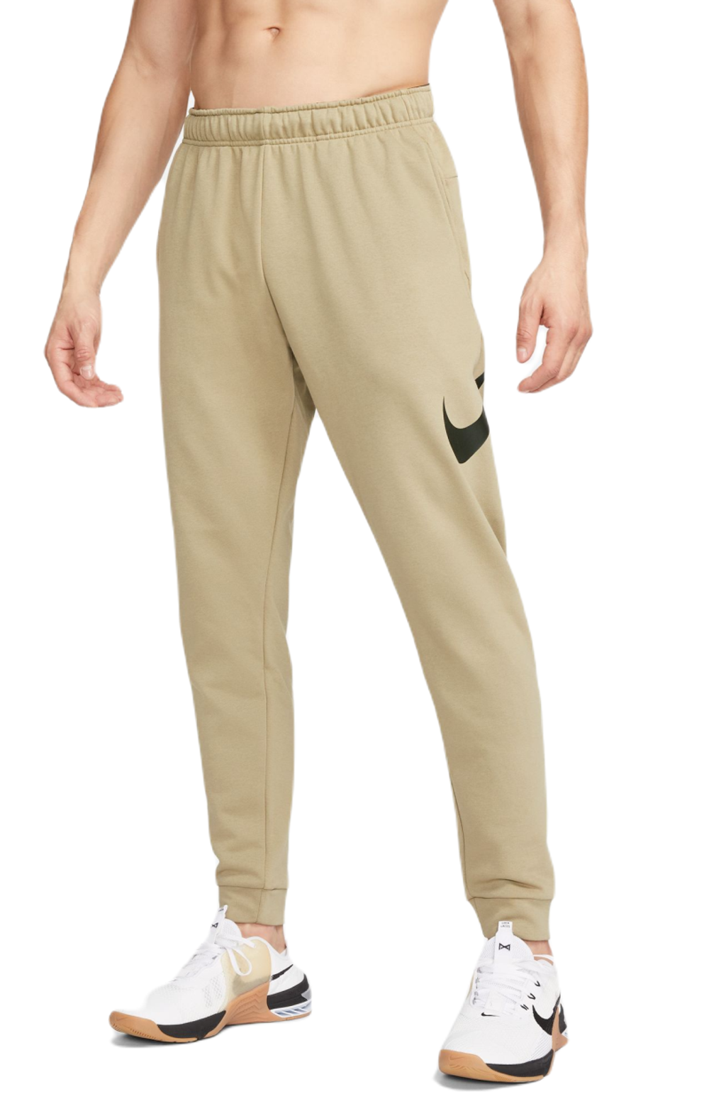 Мужские теннисные штаны Nike Dry Pant Taper FA Swoosh - neutral olive/sequoia