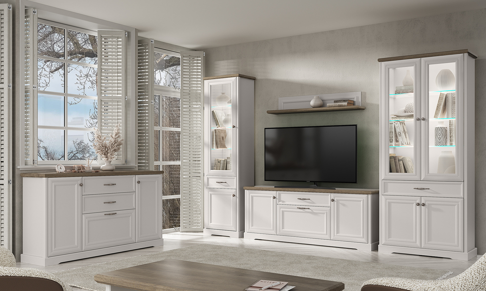 TOSCANA NEW, Полка навесная. Цвет ПЕРСИДСКИЙ ЖЕМЧУГ/КАНЬОН