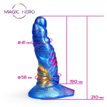 Фантазийный фаллоимитатор 21см на присоске Bior Toys Magic Hero MH-13010