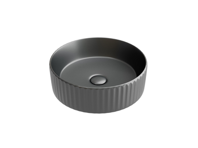 Умывальник чаша накладная круглая (цвет Темный Антрацит Матовый) Element 360x360x115мм