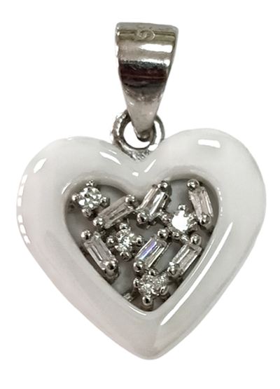 "Подвеска из серебра с керамической вставкой"