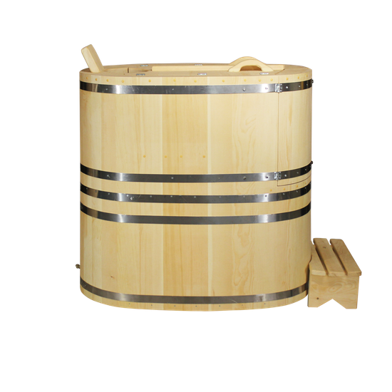 Комплект "КОМФОРТ ПРОТОЧНЫЙ" (кедровая бочка с парогенератором)