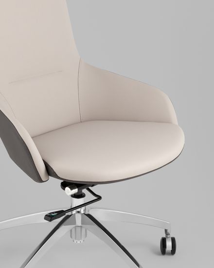 Кресло руководителя TopChairs Soulo светло-серый, серый