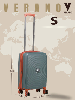 Чемодан мини "Verano" из полипропилена, съёмные колёса
