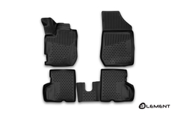 Коврики 3D в салон RENAULT Kaptur, 04/2016-2020, 4 шт. (полиуретан) Element.ELEMENT3D4141210K