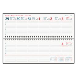 Планинг датированный 2026 305х140 мм GALANT "Ritter" под кожу красный (117237)