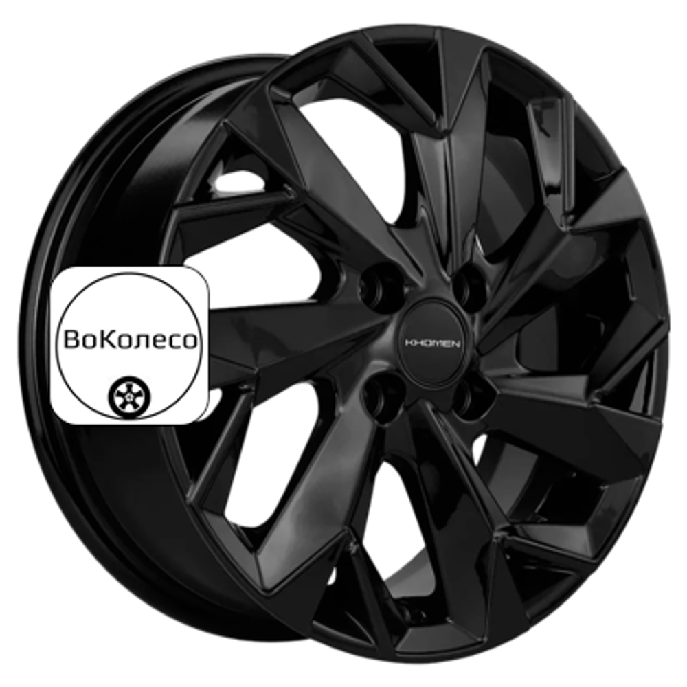 6x15/4x100 ET40 D60,1 KHW1508 (Logan/Sandero) Black Khomen Wheels