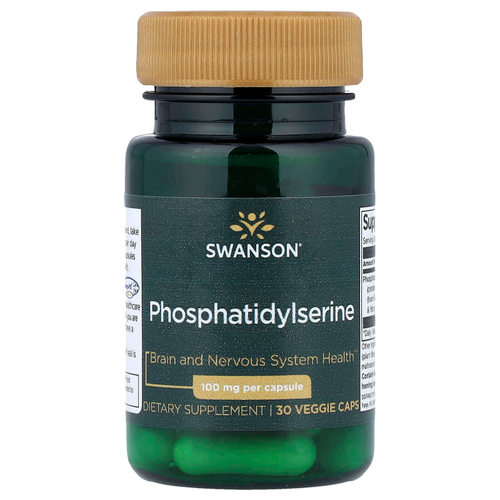 Swanson, Фосфатидилсерин, 100 мг, 30 растительных капсул