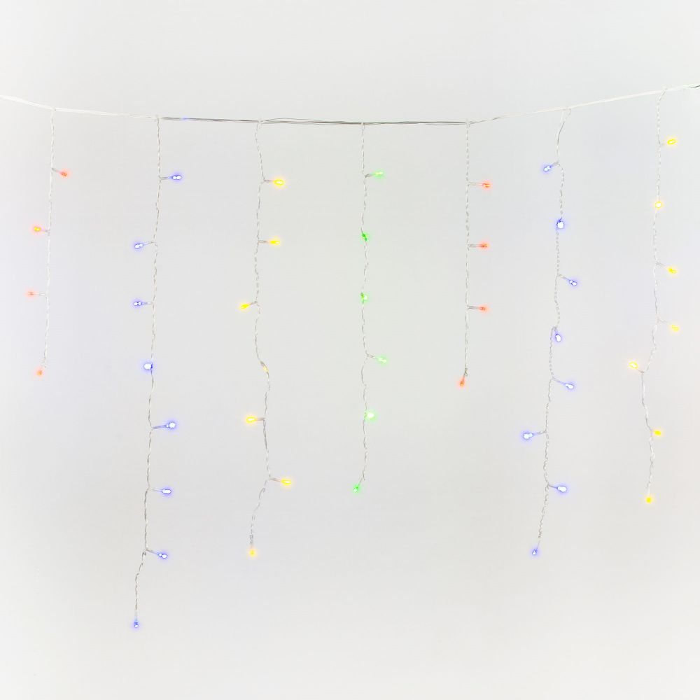 ULD-B20007-480-DTA-RC MULTI IP44 Бахрома светодиодная. 20м. С пультом. 480 светодиодов. Разноцветный свет. Провод прозрачный. ТМ Uniel