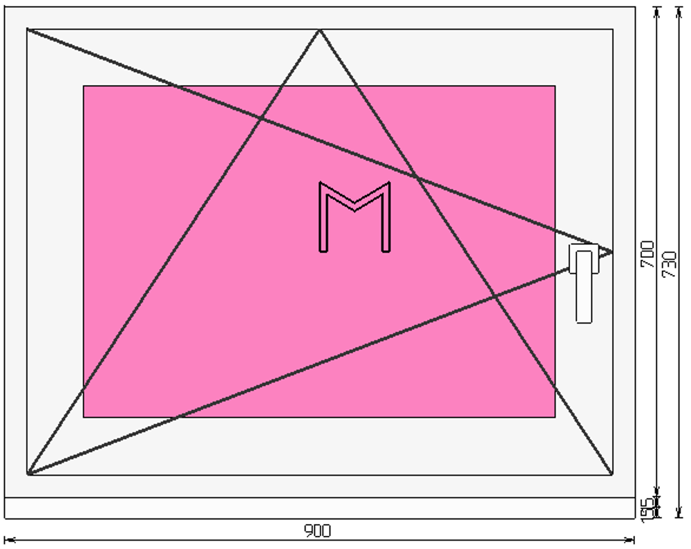 Пластиковое окно 700 х 900 ТермА Эко + Москитная сетка