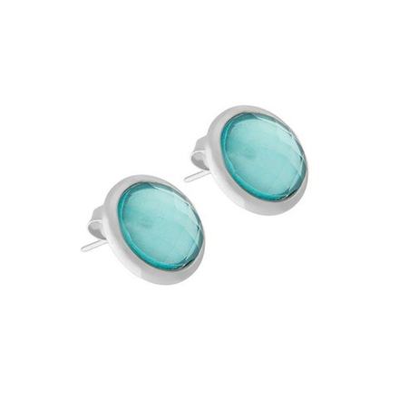 Серьги пусеты Possebon Pearl Blue Sky Agate A9997.21 B/S