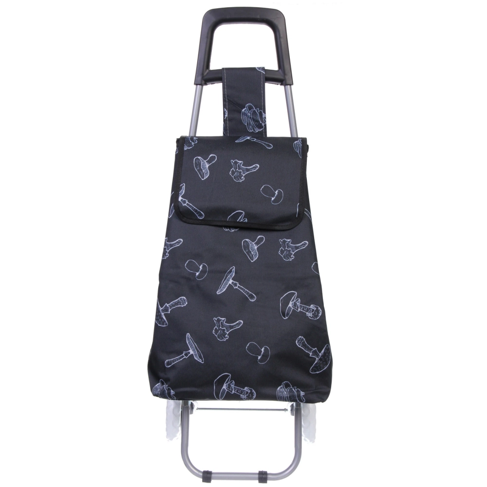 Тележка хозяйственная с сумкой (92*27*33см, колеса 16см,грузоподъемность до 30 кг.) грибы DC308