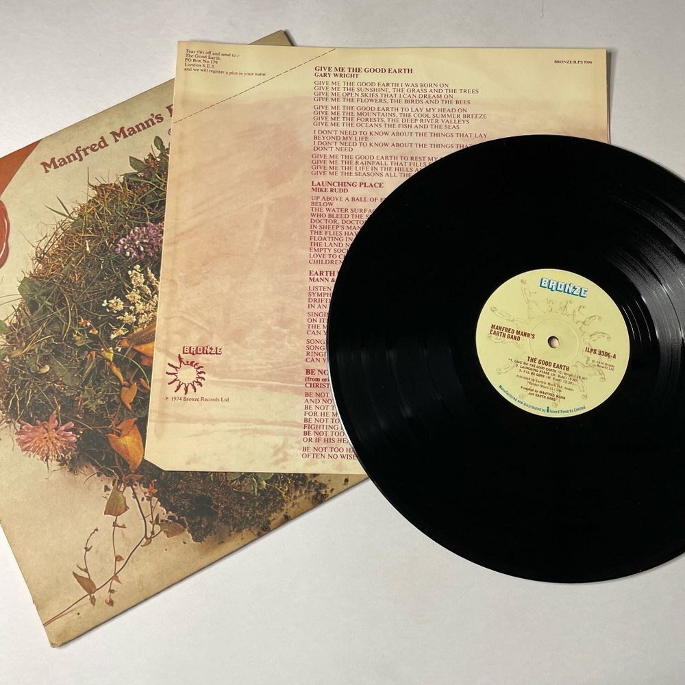 Винтажная виниловая пластинка LP Manfred Mann's Earth Band The Good Earth (UK 1974)