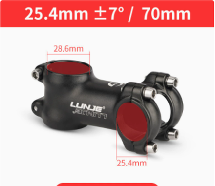 Вынос руля LUNJE XT-A007 Плюс-минус 7 градусов/черный 25.4*70mm