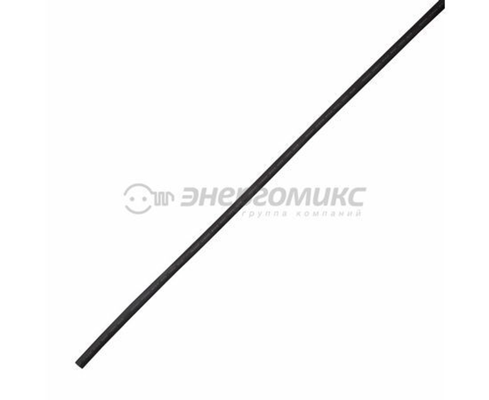 Клеевая термоусадка REXANT 3.0 / 1.0мм 3:1 1м черная 10 шт