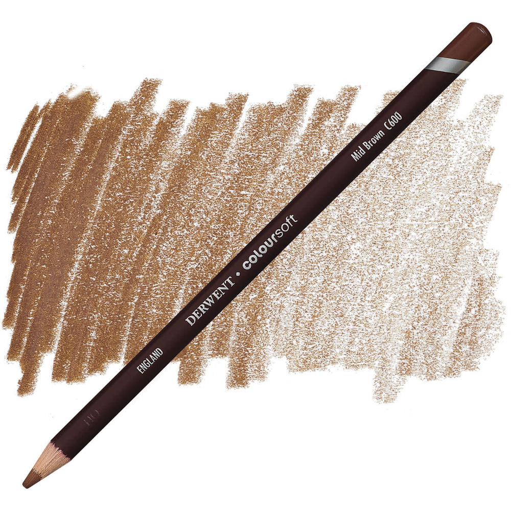 Derwent Coloursoft. C600 Mid Brown