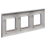 Рамка "Avanti", "Закаленная сталь", 3 поста (6 мод.)