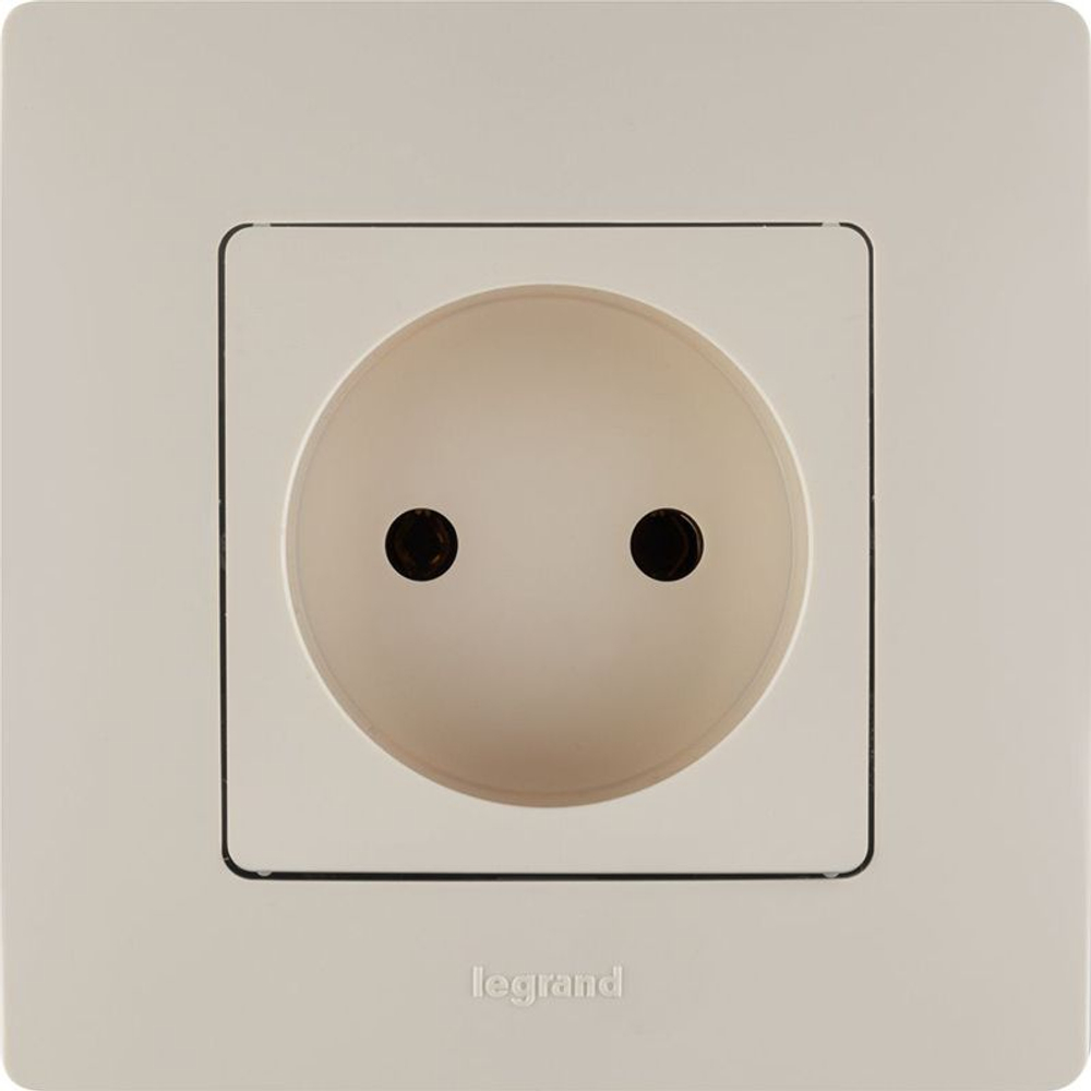 Розетка 1-м СП Etika 16А IP20 250В 2P без заземл. немецк. стандарт винтов. клеммы механизм сл. кость IEK 672320