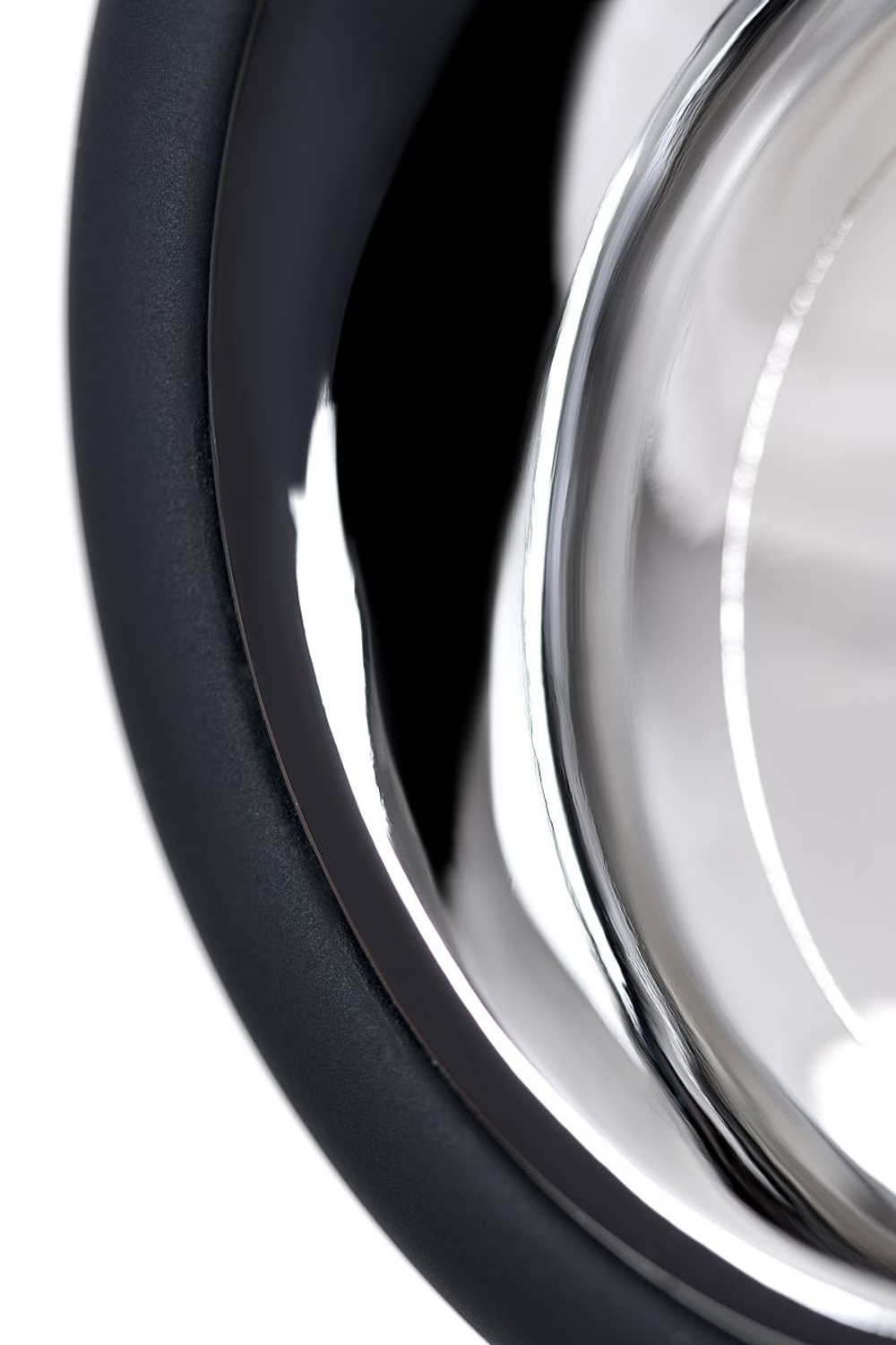 Черный анальный стимулятор Sagitta - 15 см. (Цвет: черный с серебристым)