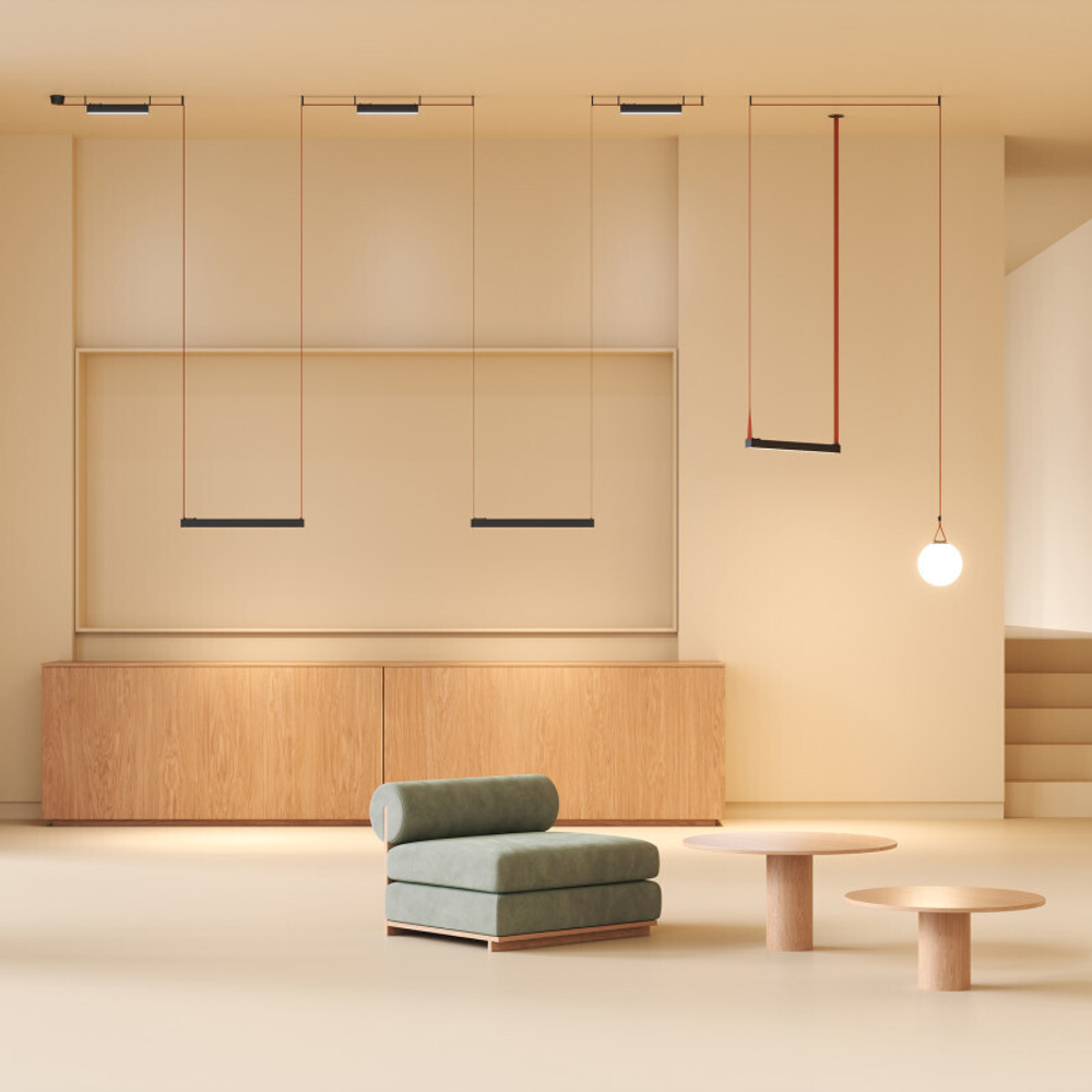 DK5676-BK Cветильник для трека-ремня Belty Smart, серия Linear, со светодиодом, L642*W40*H45мм, 48V DC, 24W, RA90, 120°, 2700-6500K, IP20, черный, алюминий