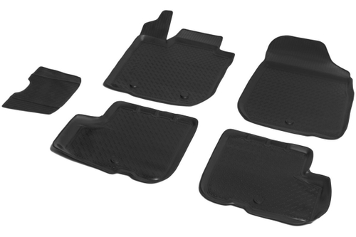 Коврики в салон автомобиля Rival для Lada Largus I поколение рестайлинг универсал (5 мест) 2021-н.в./Largus Cross I поколение рестайлинг универсал (5 мест) 2021-н.в., полиуретан, с крепежом, 5 частей, 16003005