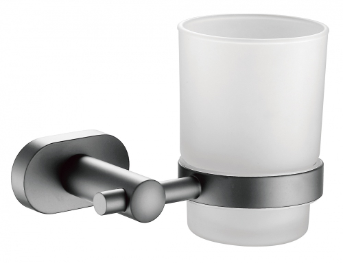 5105-G Стакан стеклянный, настенный  (ГРАФИТ) ViEiR  (30/1шт)